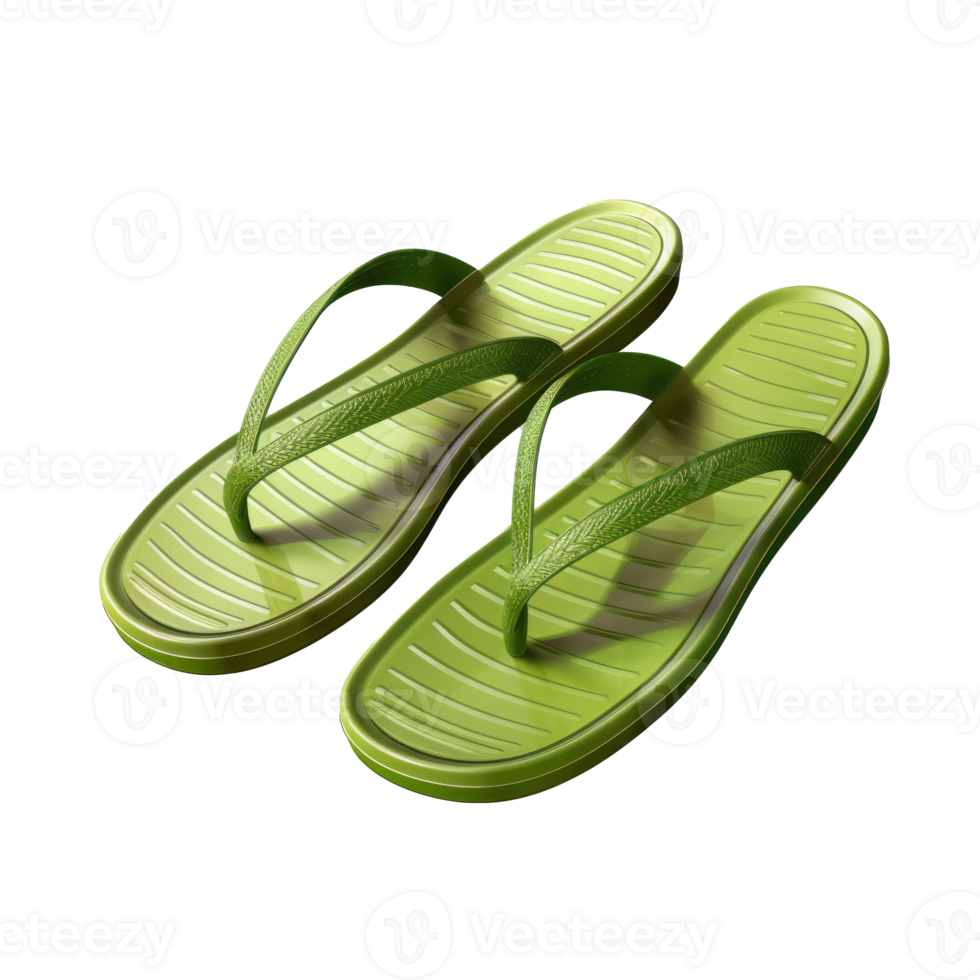 Vivid flip flops isolated png