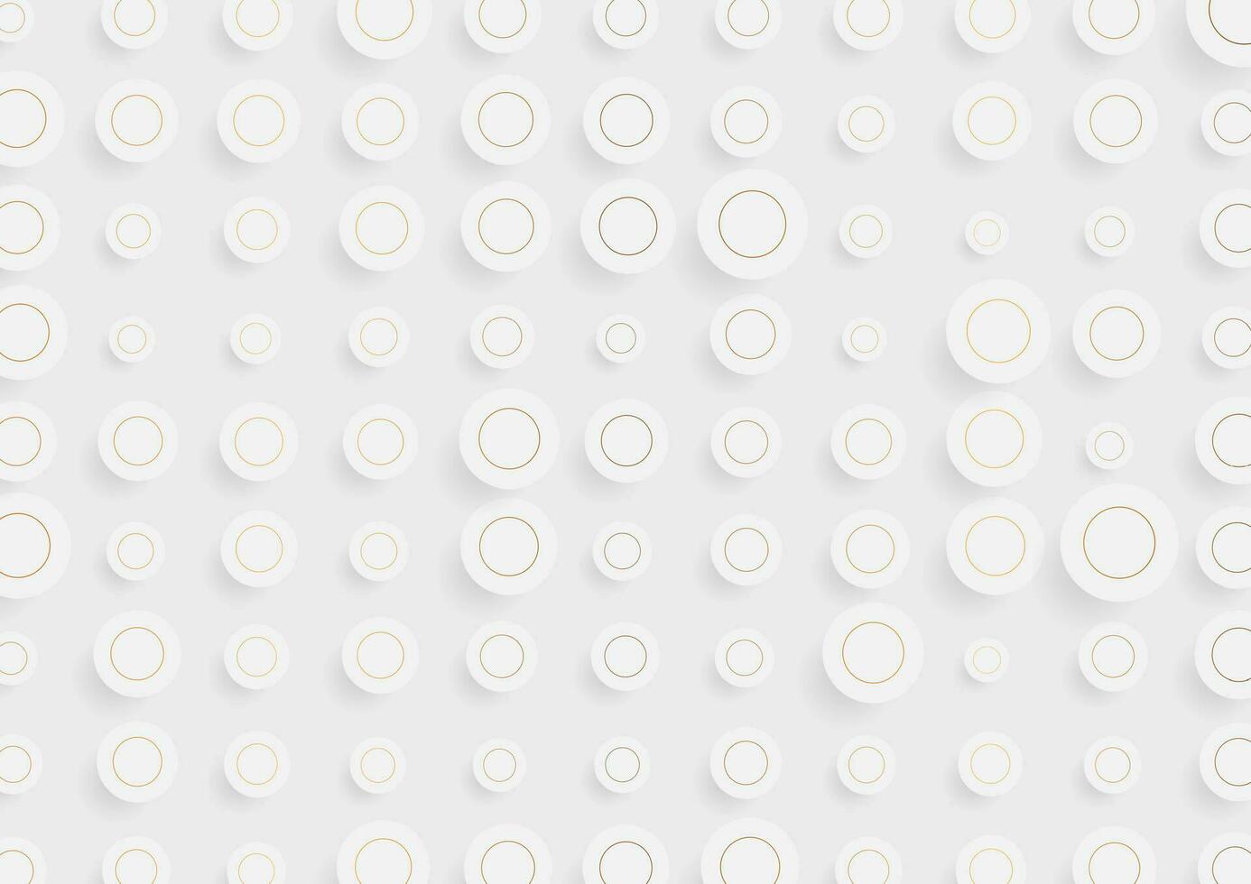 Minimal grey and bronze circles abstract background vector