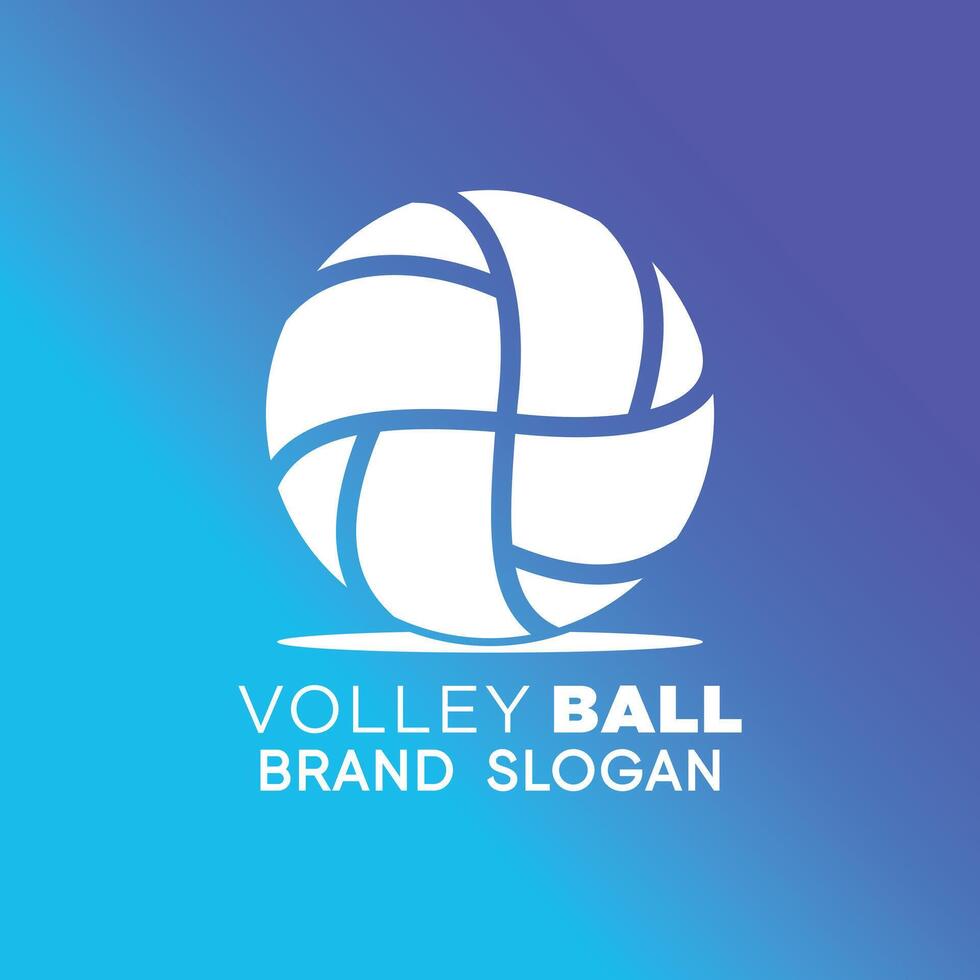 Volley ball logo with creative unique design premium vector