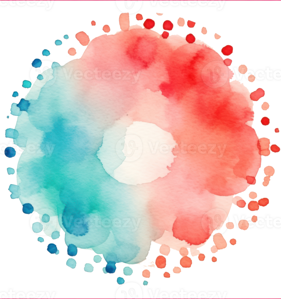 Colorful watercolor circle background png