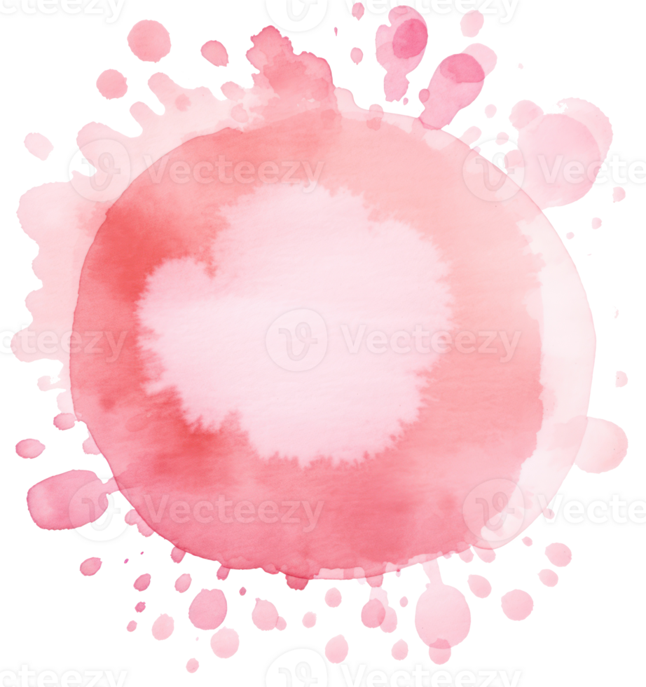 Pink watercolor paint background png