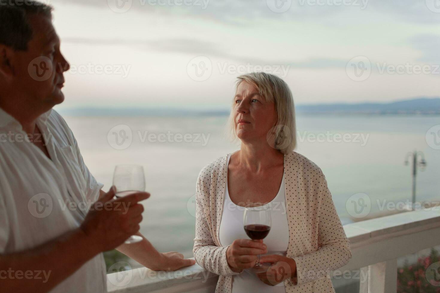 Romantic evening for mature couple photo