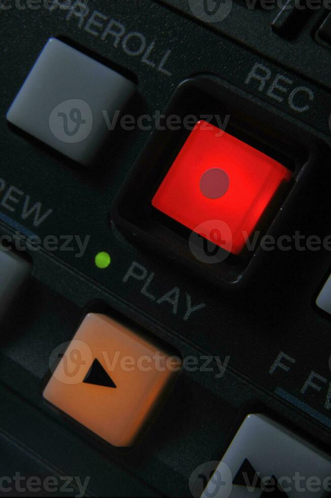 Macro shot of the Play and Record buttons photo
