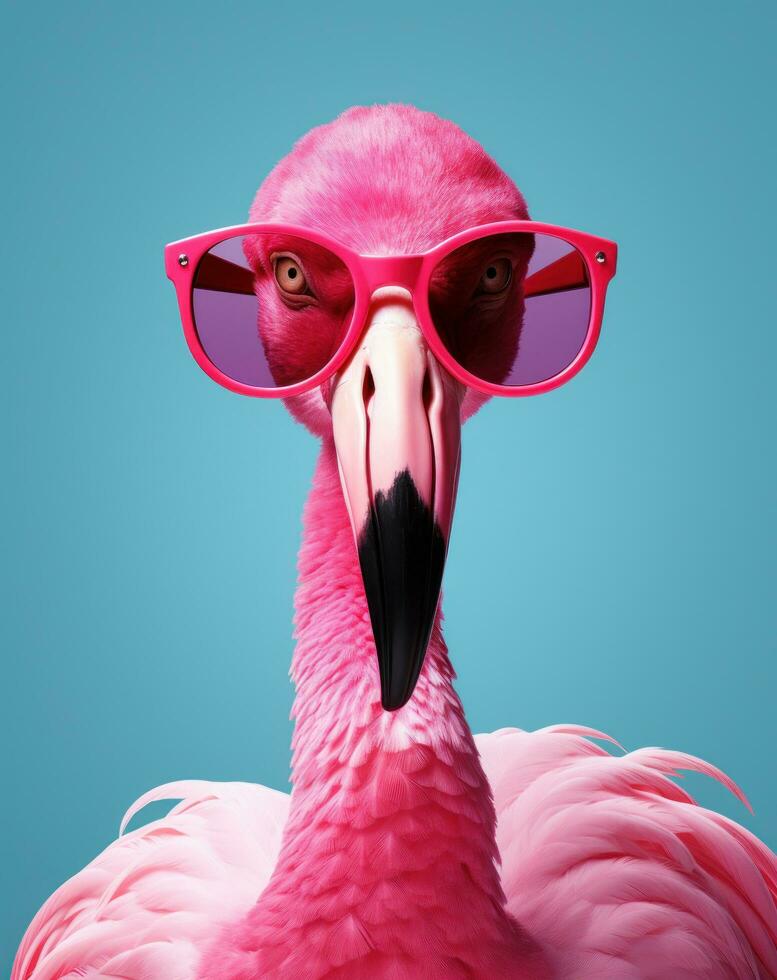 Pink flamingo poster photo