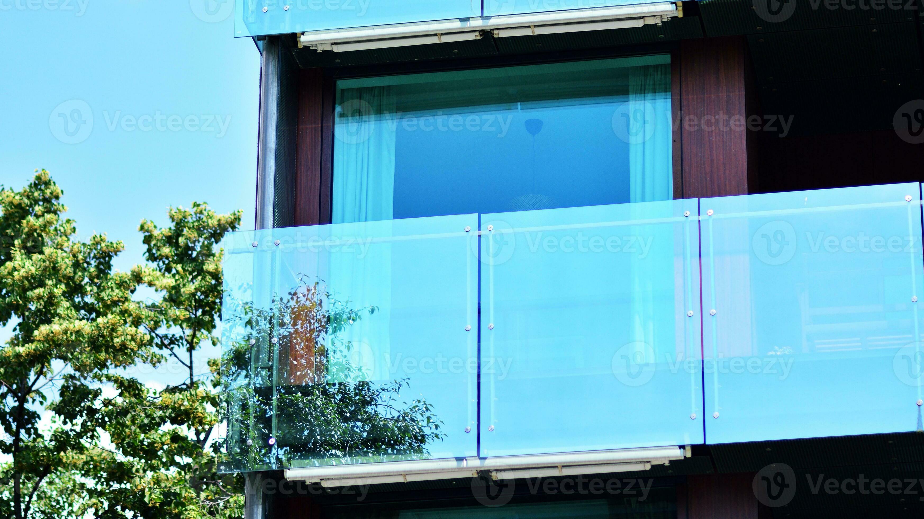 Modern residential building with new apartments in a green residential