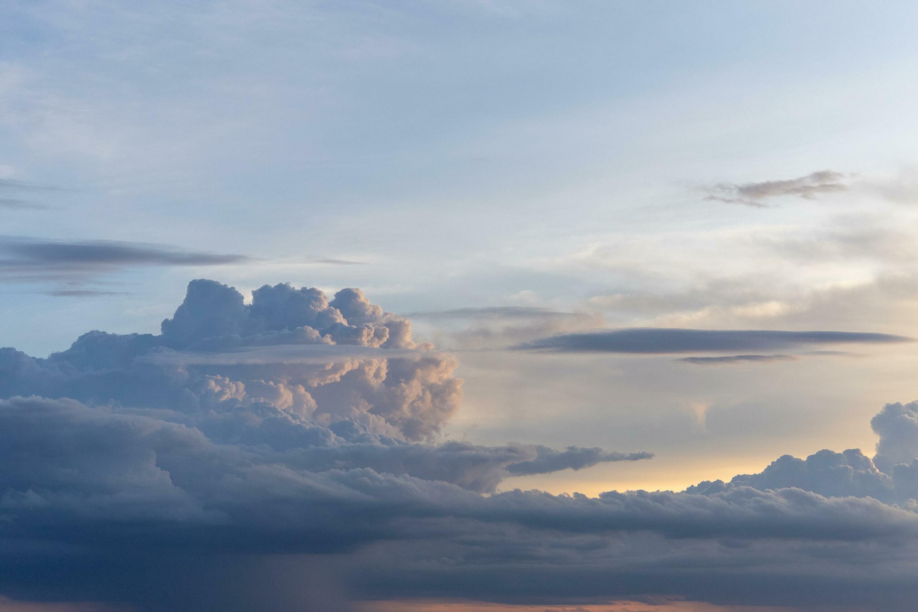 cloudy sky A big cloud floats in the sky. 27852895 Stock Photo at Vecteezy