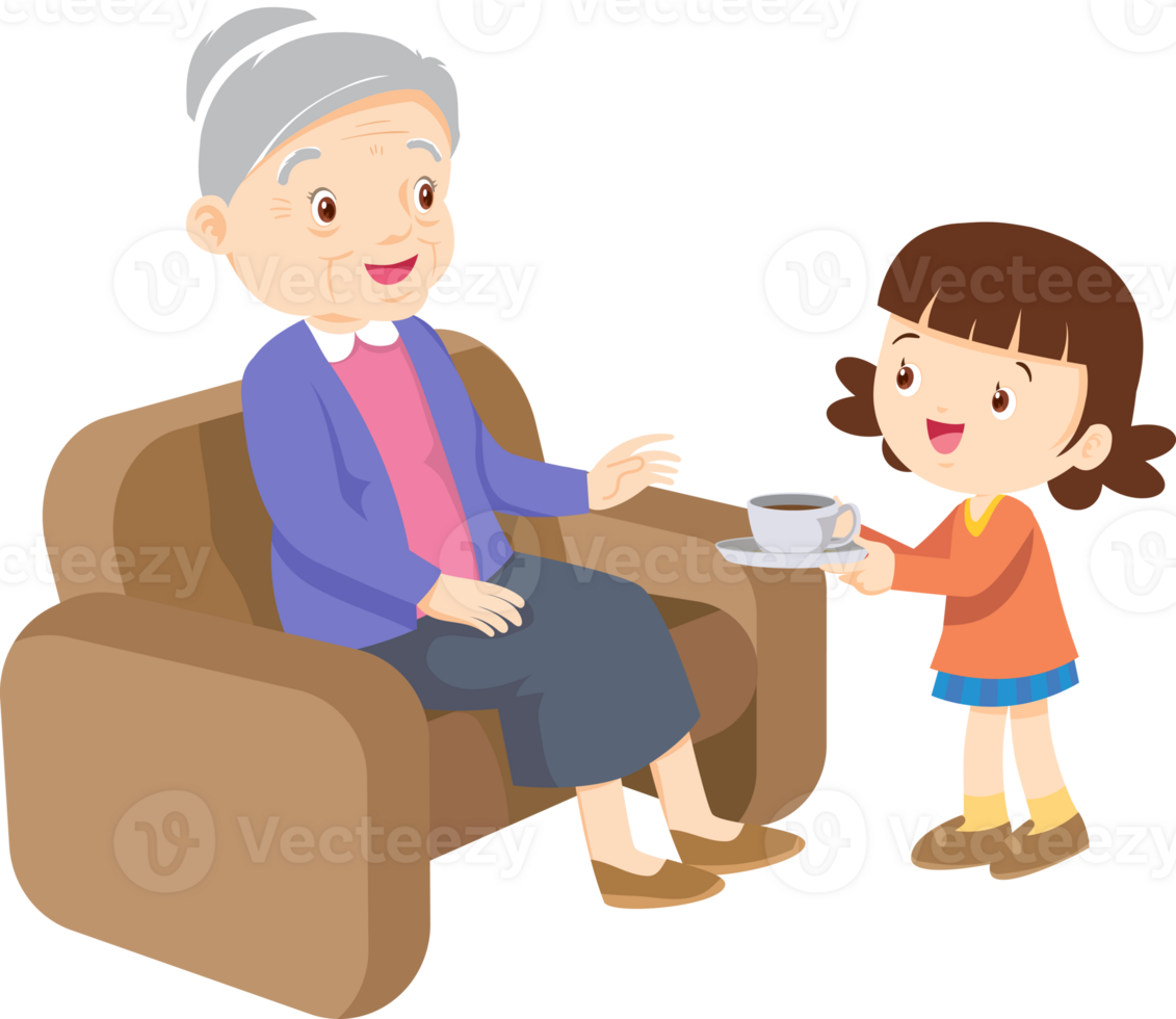 Grandparents,elderly people,grandfather and grandmother, characters in various activities png