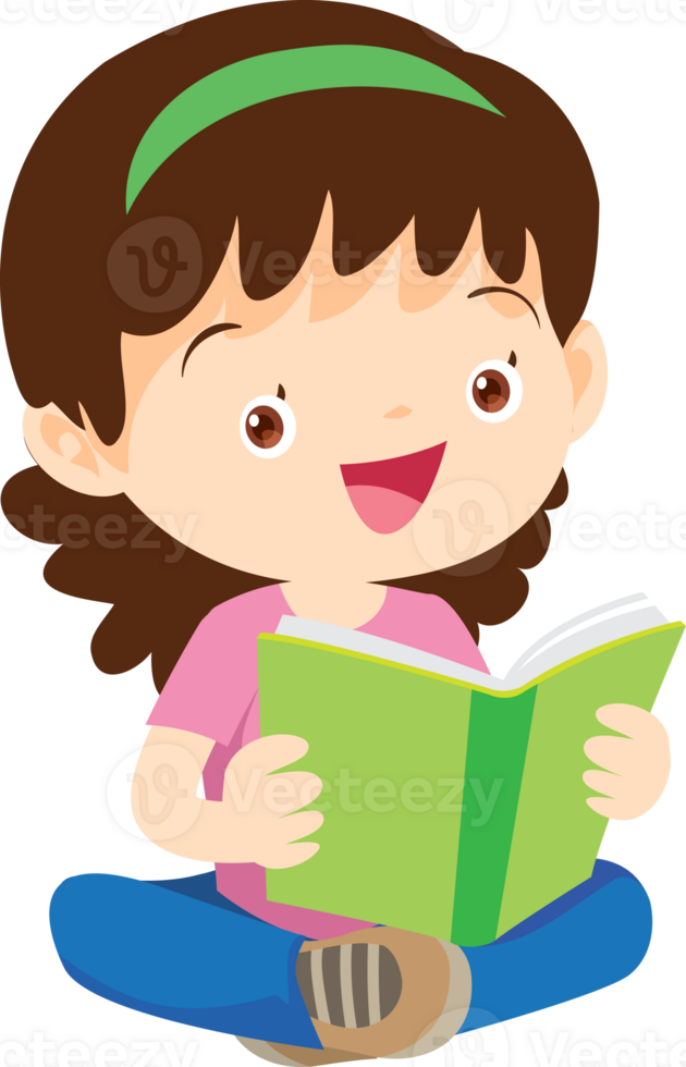 children reading books png