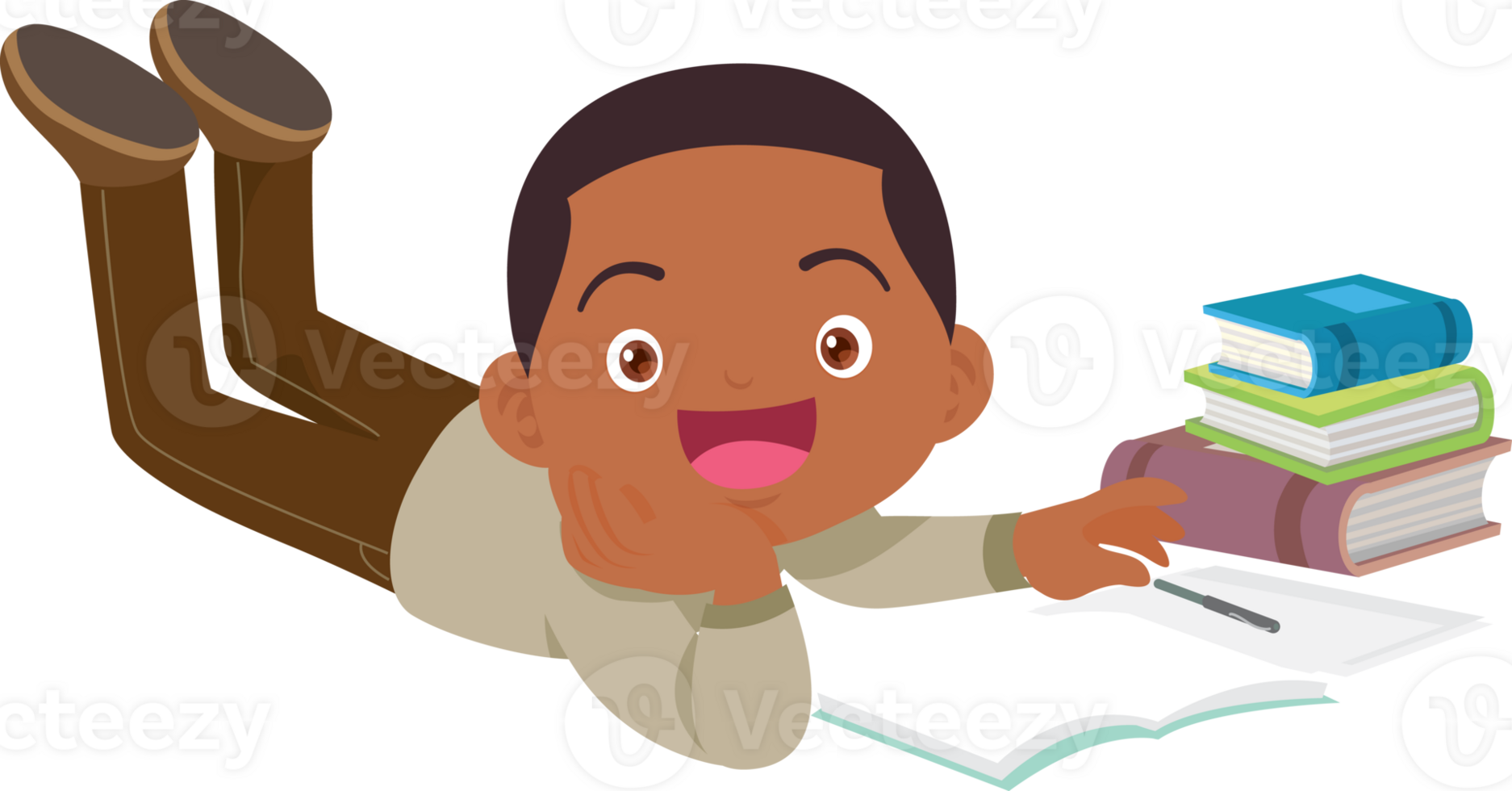 children reading books png