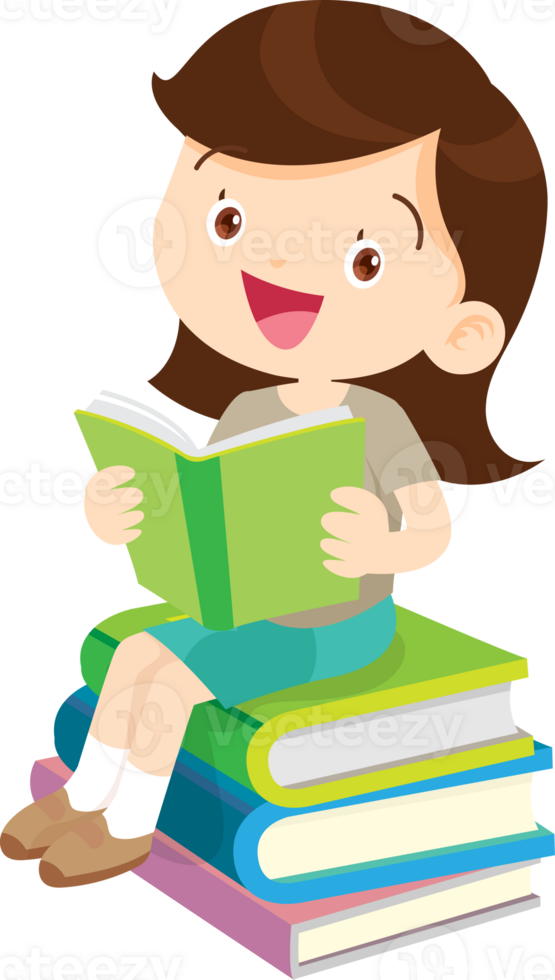 children reading books png