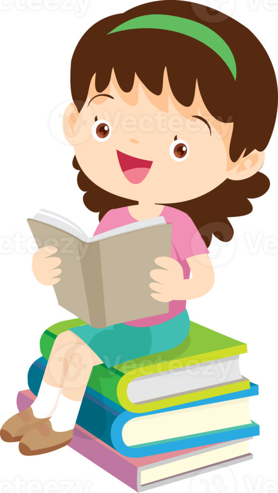 children reading books png