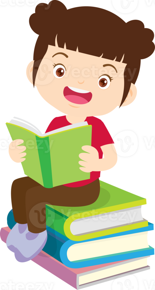 children reading books png