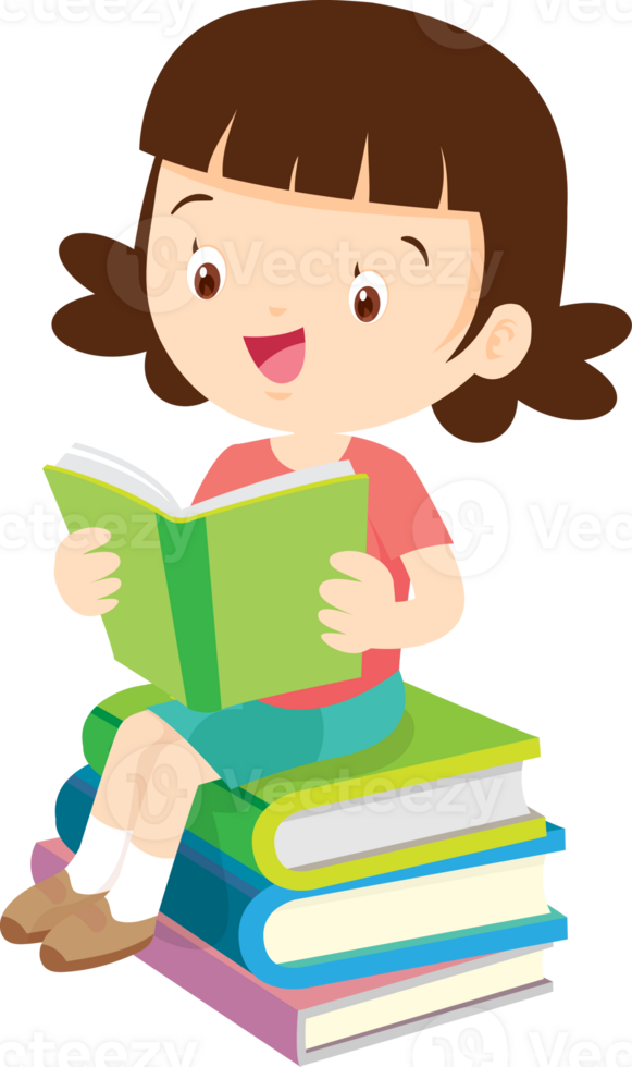 children reading books png