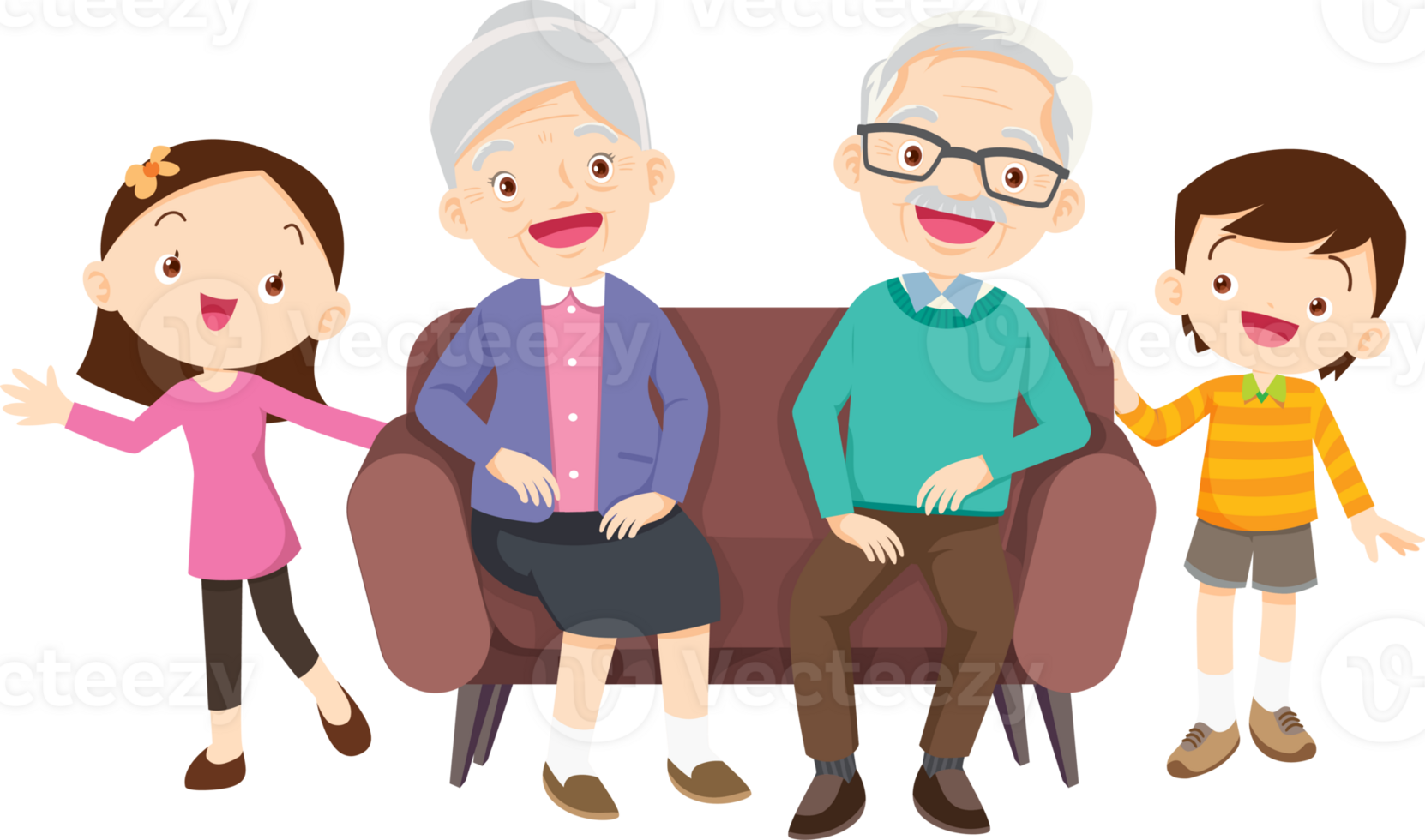 Grandparents,elderly people,grandfather and grandmother, characters in various activities png