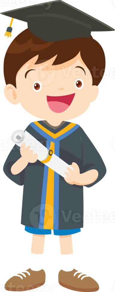 cute graduate students in graduate education with hat diploma ,certificate cartoon png