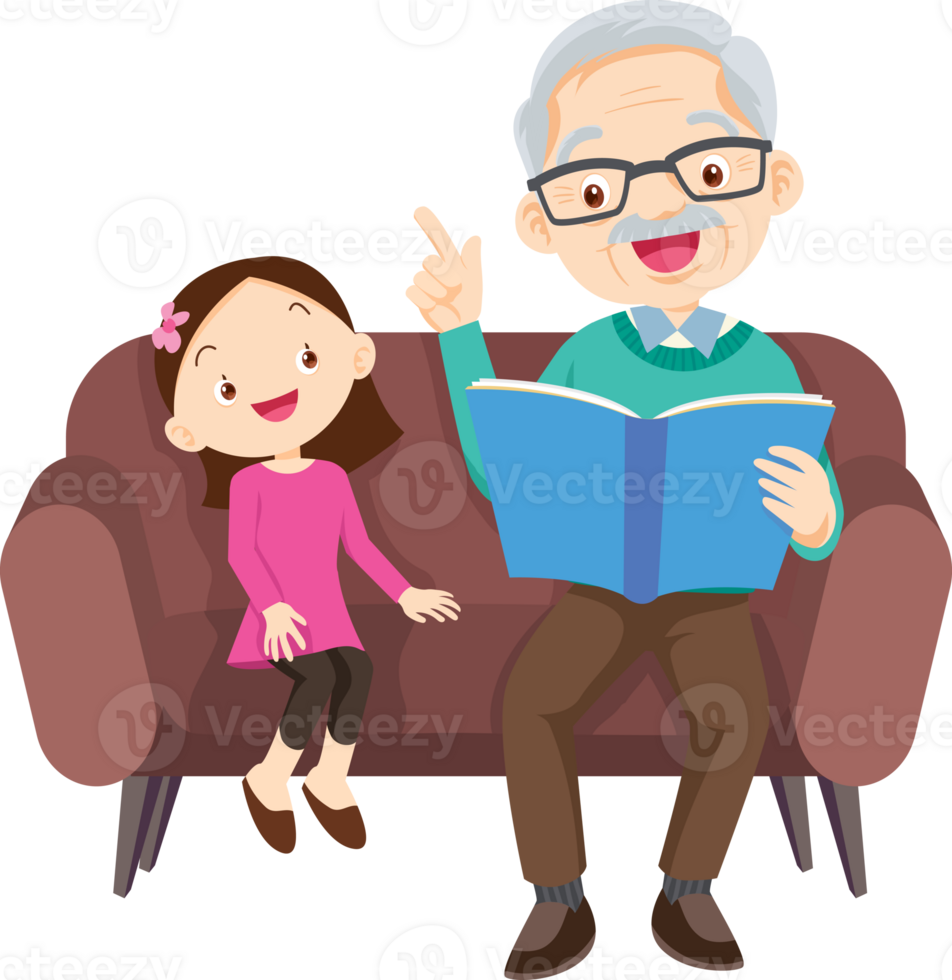 Grandparents,elderly people,grandfather and grandmother, characters in various activities png