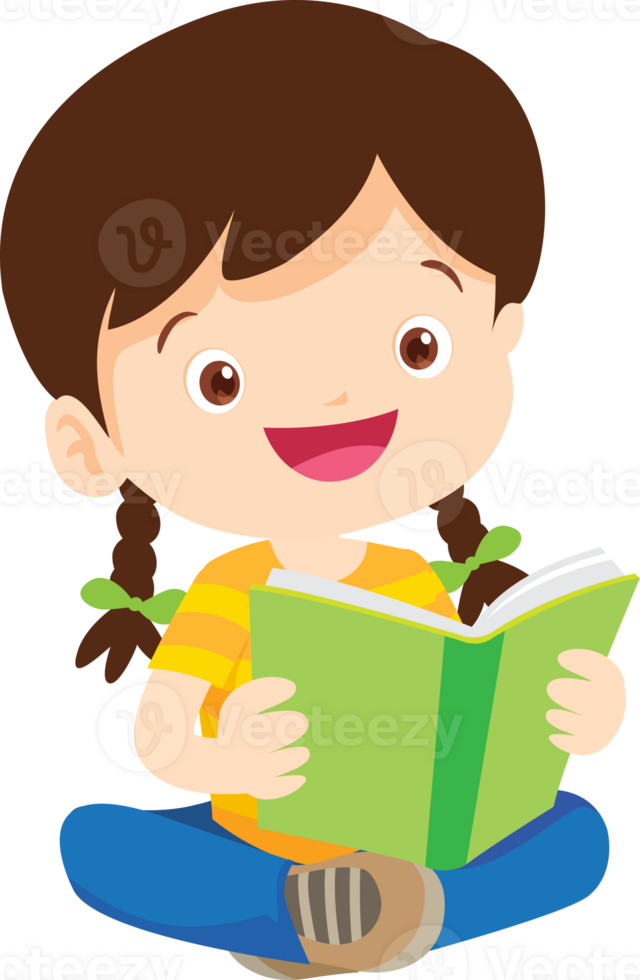 children reading books png