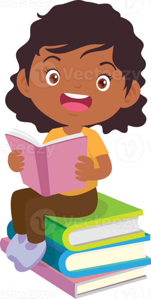 children reading books png