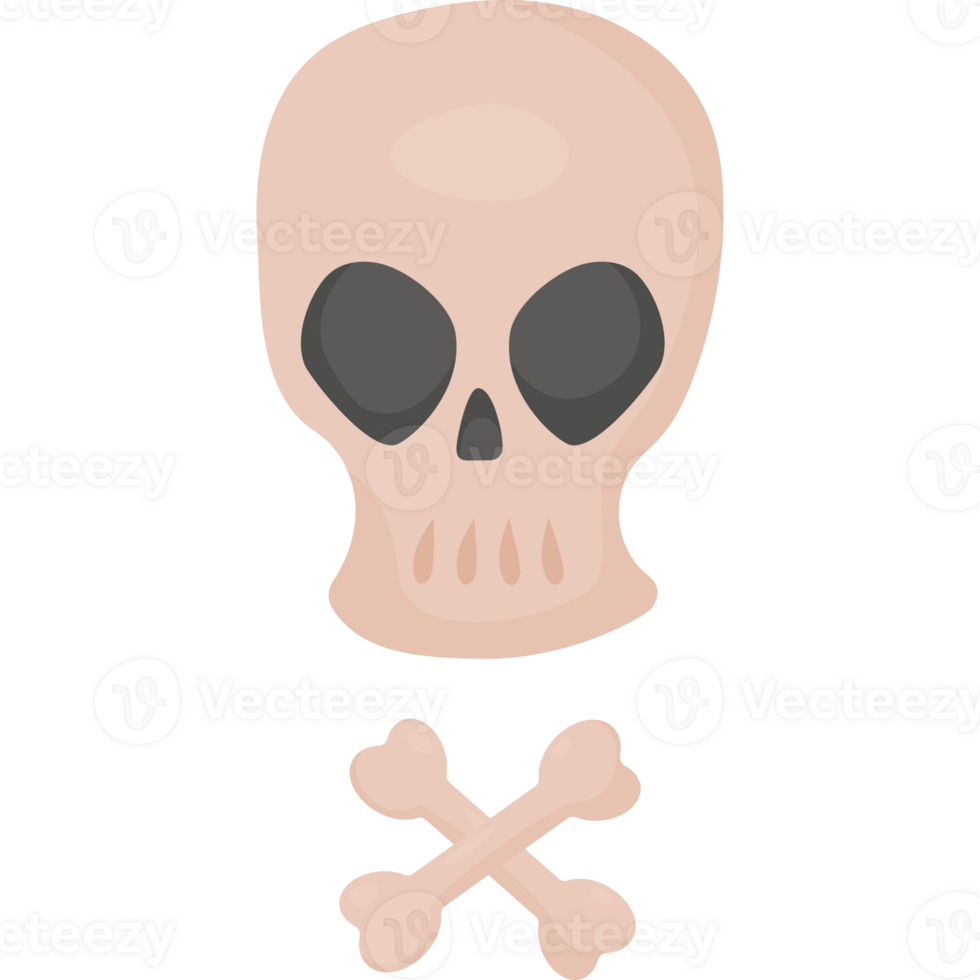 Skull with bones png