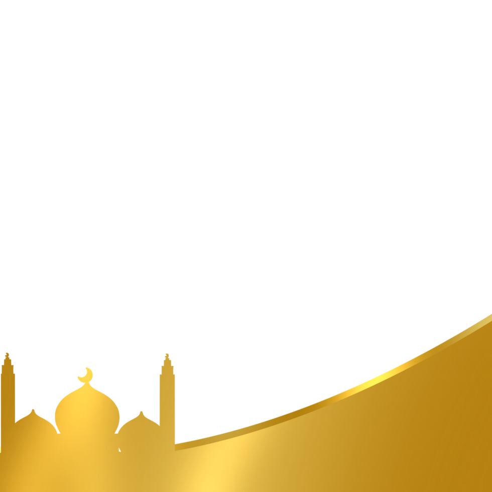 Islamic Golden Mosque Frame png