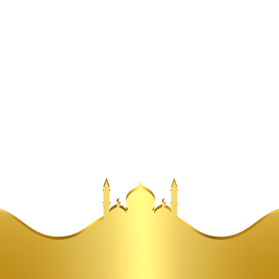 Islamic Golden Mosque Frame png