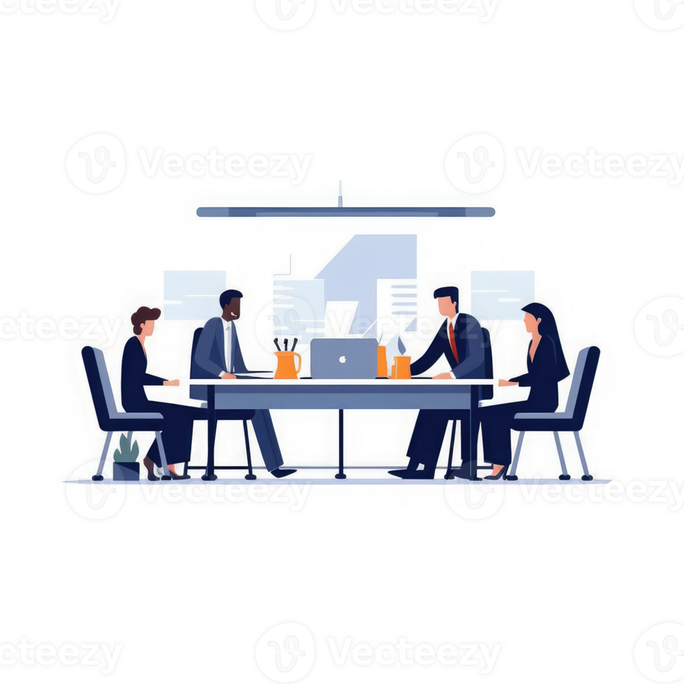 Business executives participating in a business meeting . AI Generated png