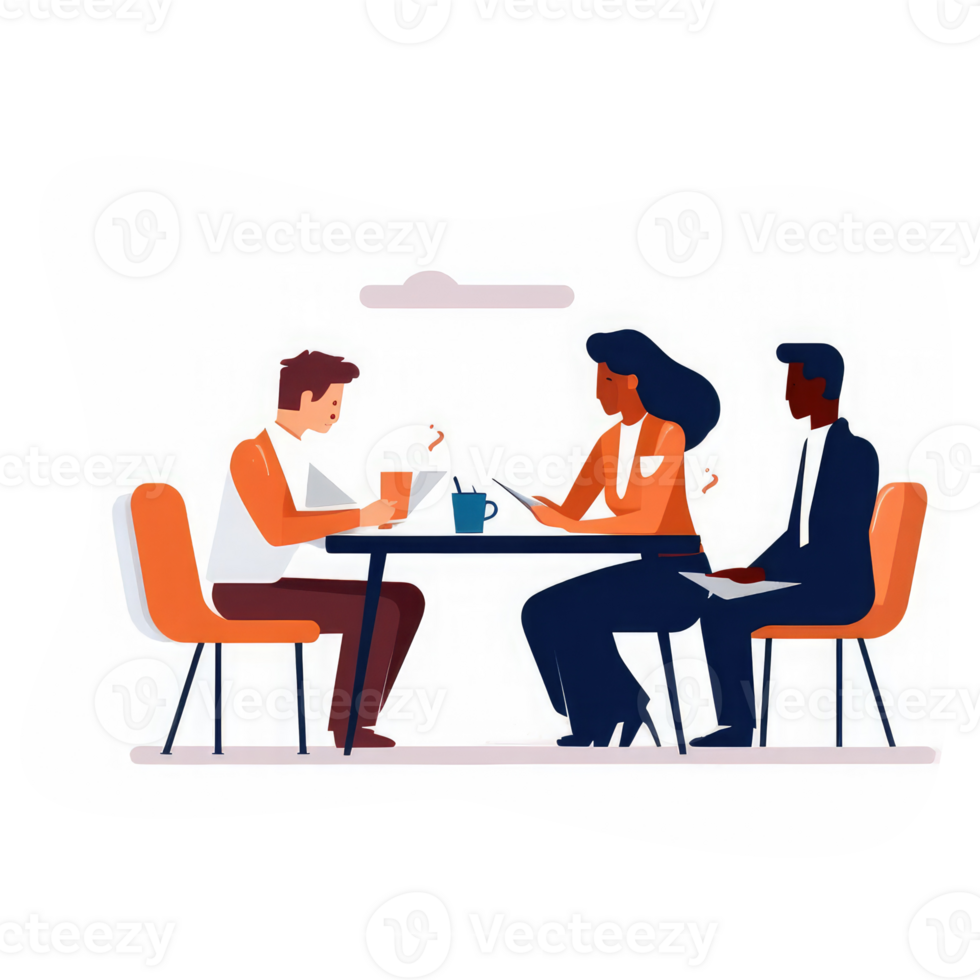 Business executives participating in a business meeting . AI Generated png