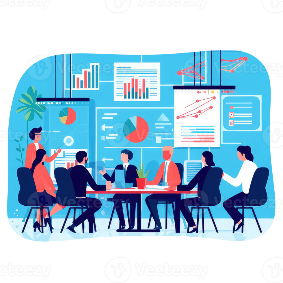 Business Consulting meeting working and brainstorming new business project finance investment concept . AI Generated png