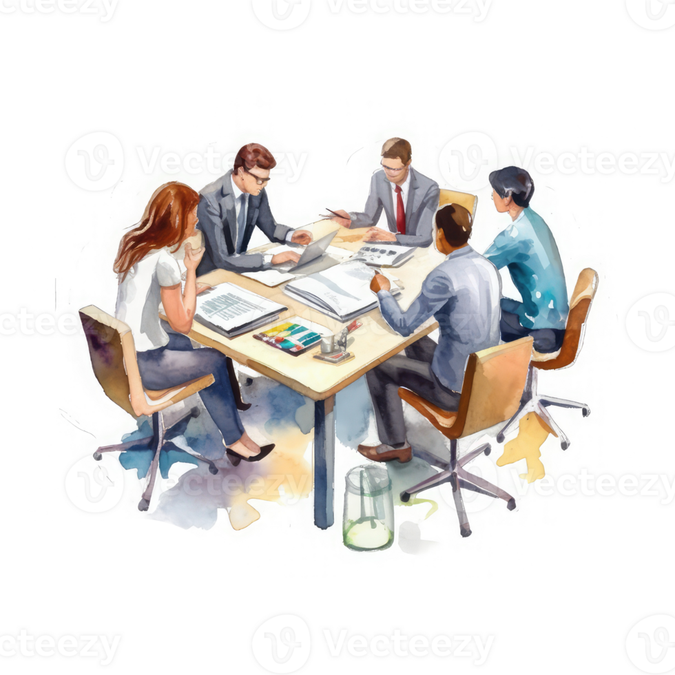 people are sitting around a table project management discussions professional profitability . AI Generated png