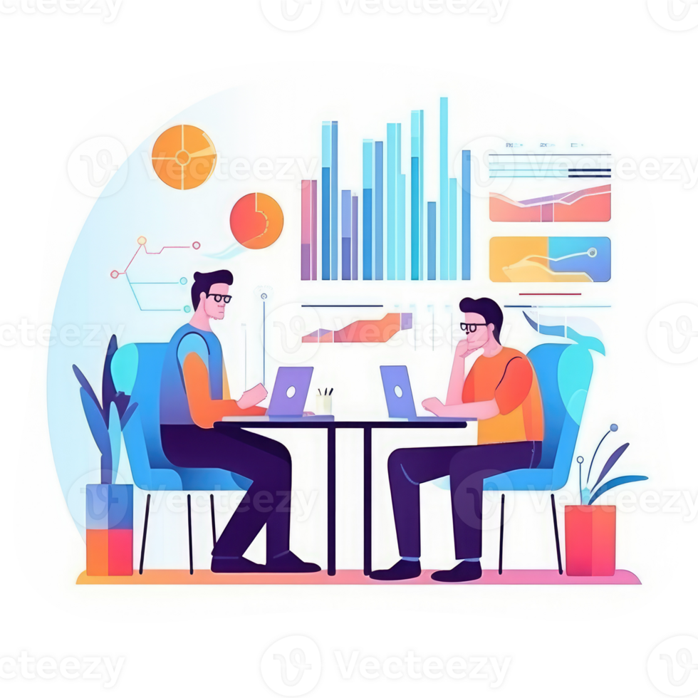 work team is in a meeting to improve marketing strategy . AI Generated png