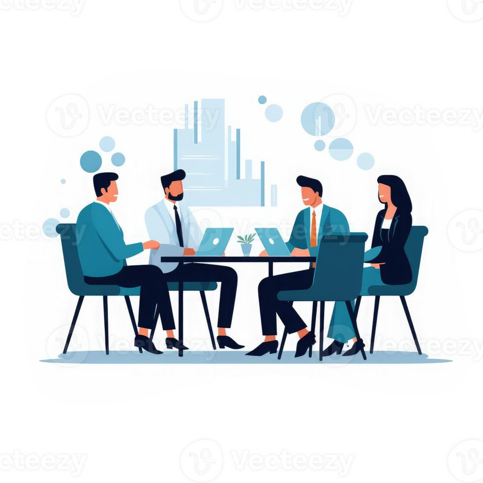 business executives attending a business meeting . AI Generated png