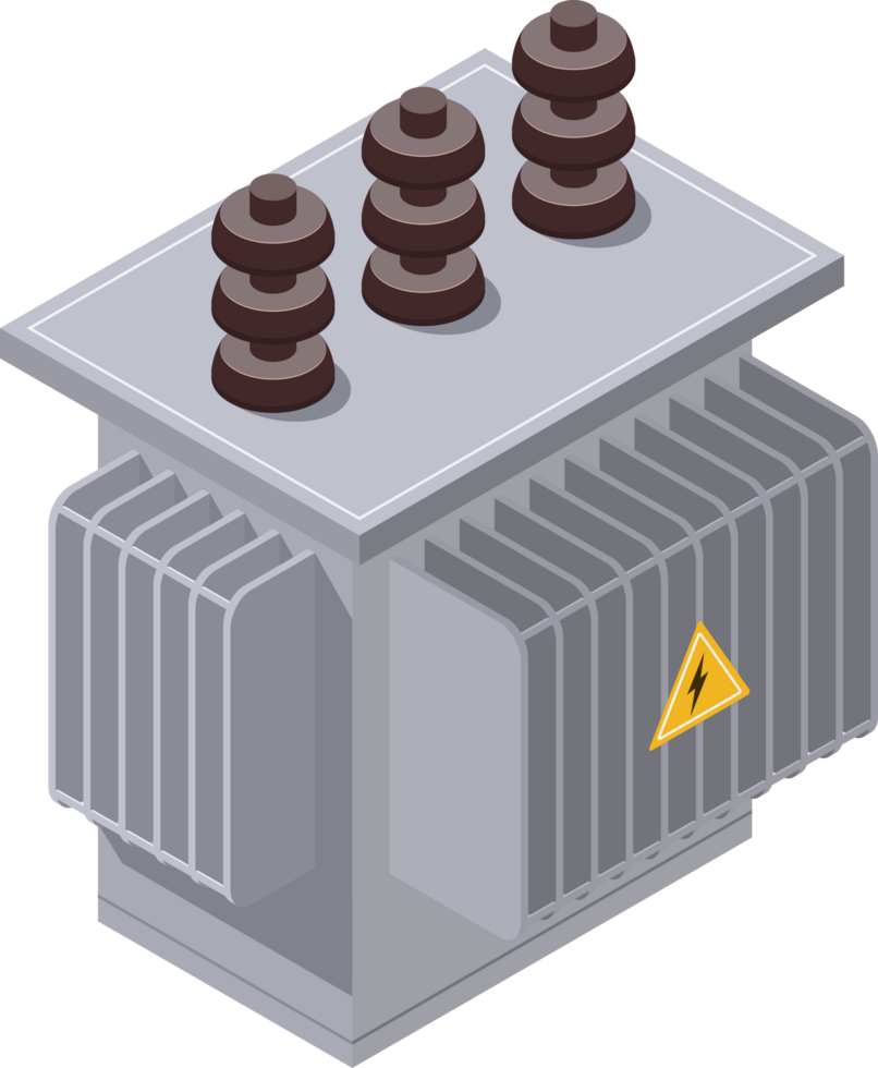 Isometric Transformer. Electric Energy Factory png