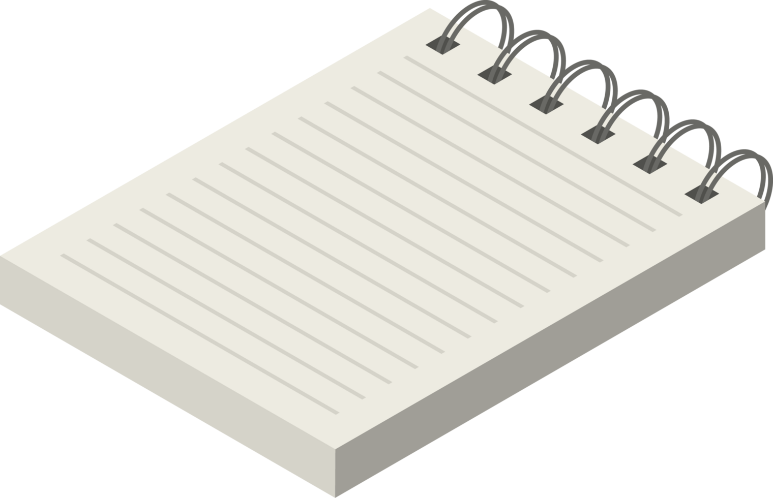 Isometric notebook with lined paper 27853922 png