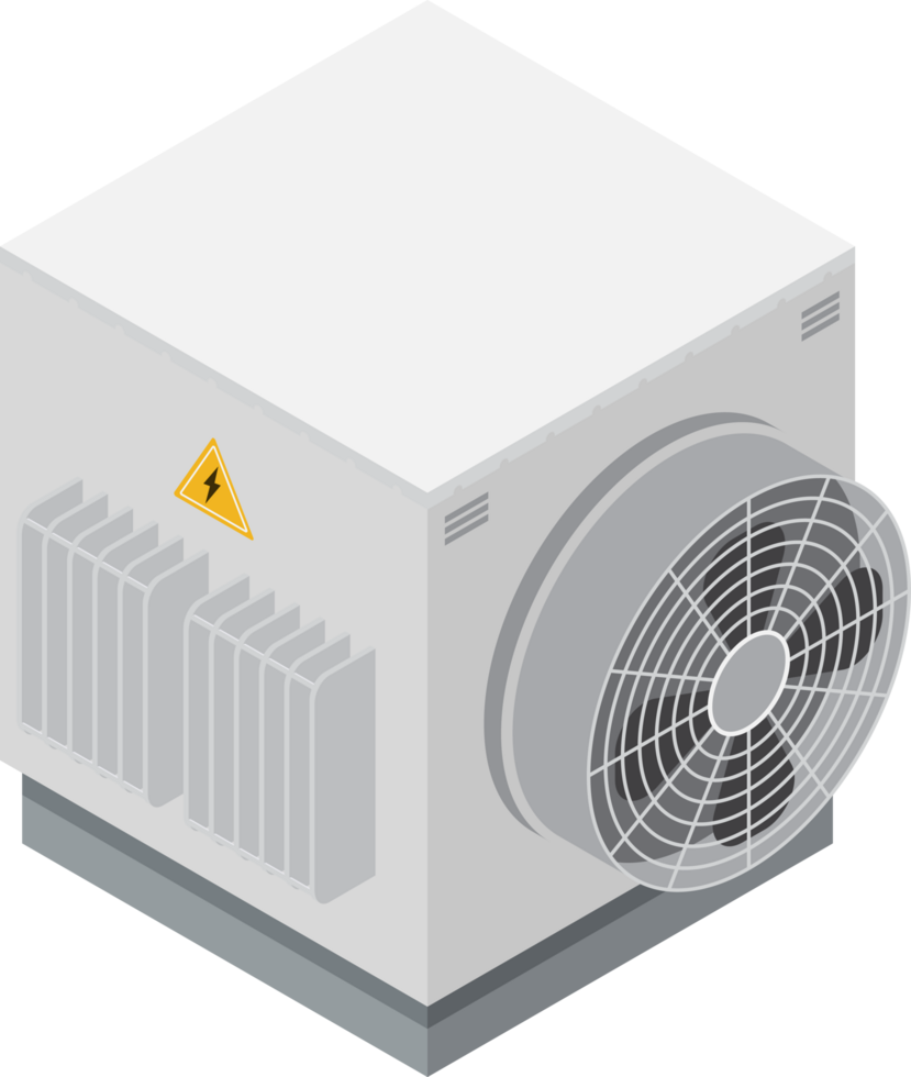 Air conditioning in isometric style png