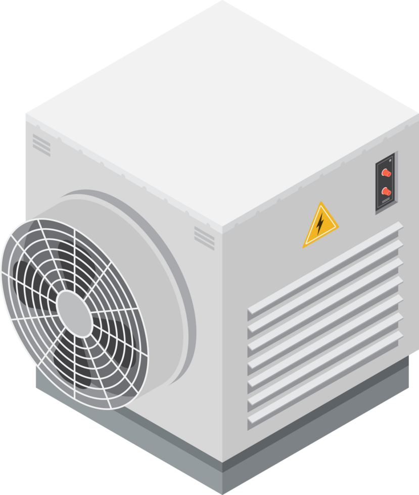 Air conditioning in isometric style png