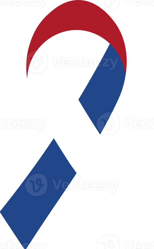 3D Flag of Netherland on ribbon. png