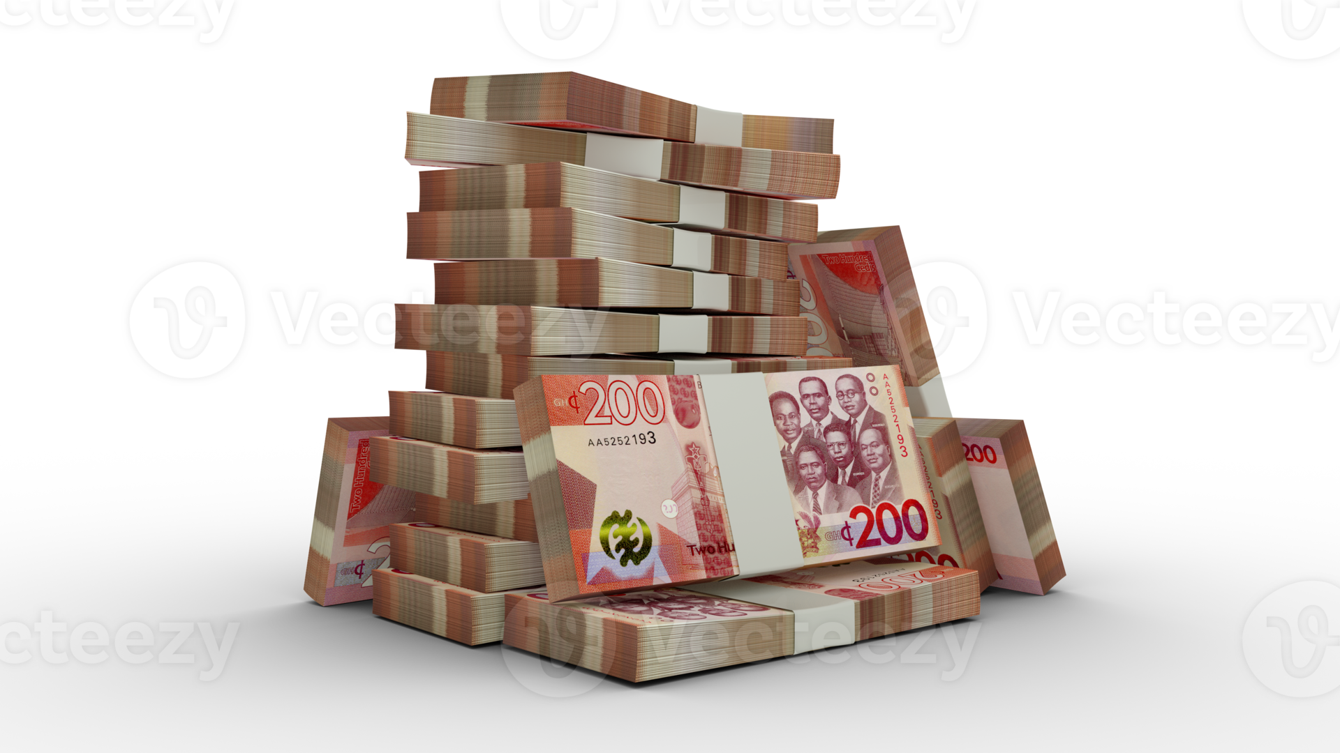 3d Rendering Of Stacks Of 200 Ghanaian Cedi Notes Bundles Of Ghanaian 3d-rendering-of-stacks-of-200-ghanaian-cedi-notes-bundles-of-ghanaian