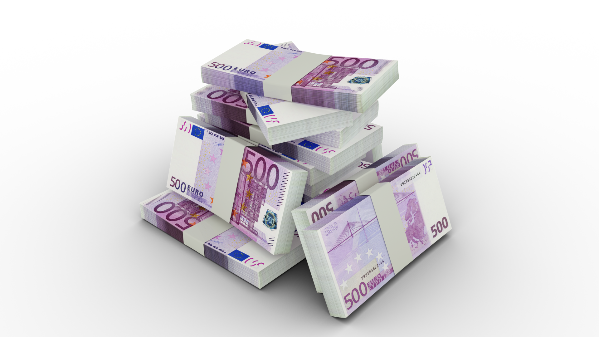 3d Rendering Of Stacks Of 500 Euro Notes Bundles Of Euro Currency 3d-rendering-of-stacks-of-500-euro-notes-bundles-of-euro-currency