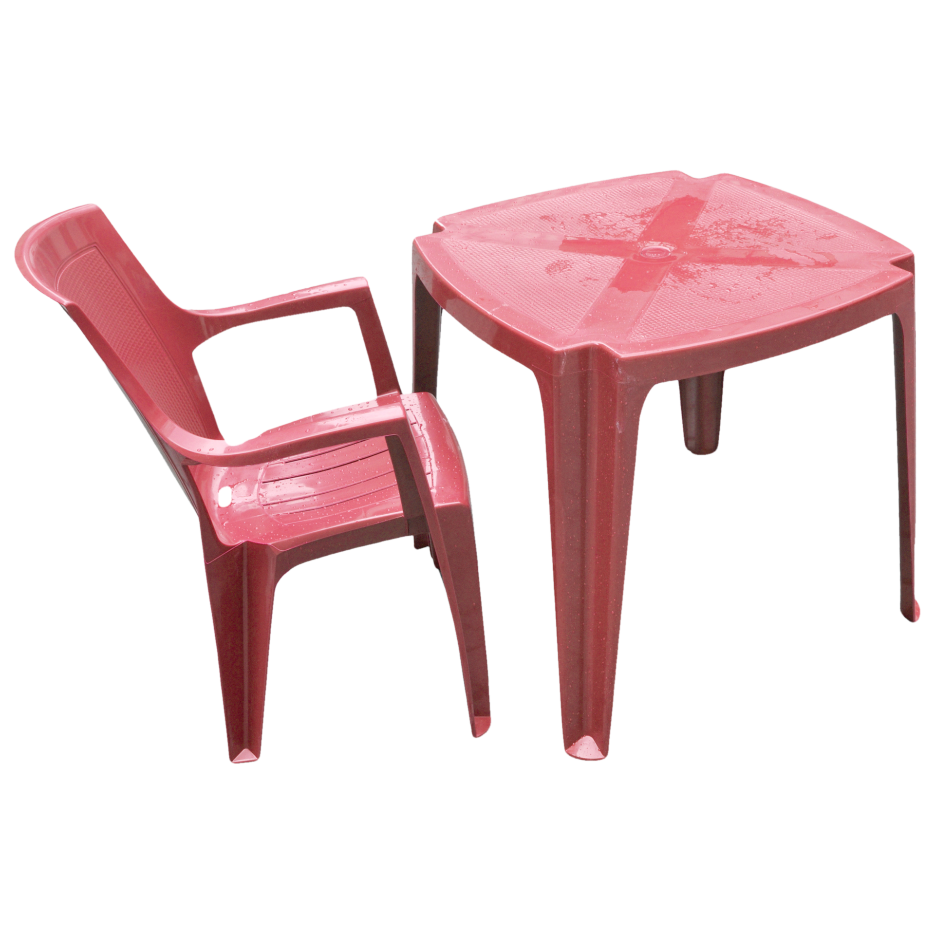 Red plastic table and chair isolated transparent PNG 27853994 PNG