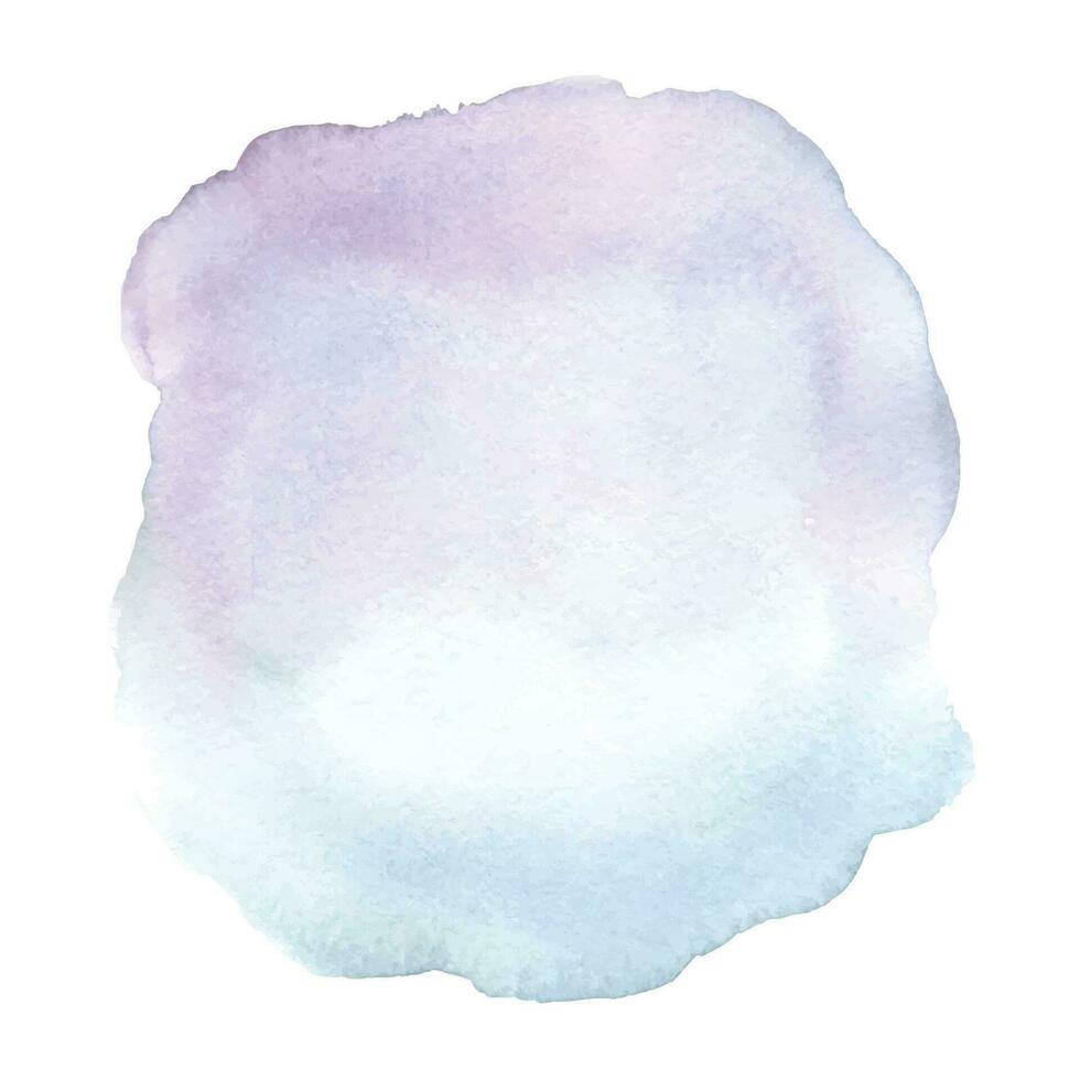 Blue and purple gradient stain watercolor brush shapes vector