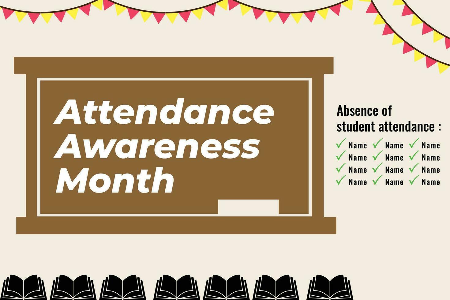 Attendance Awareness Month vector