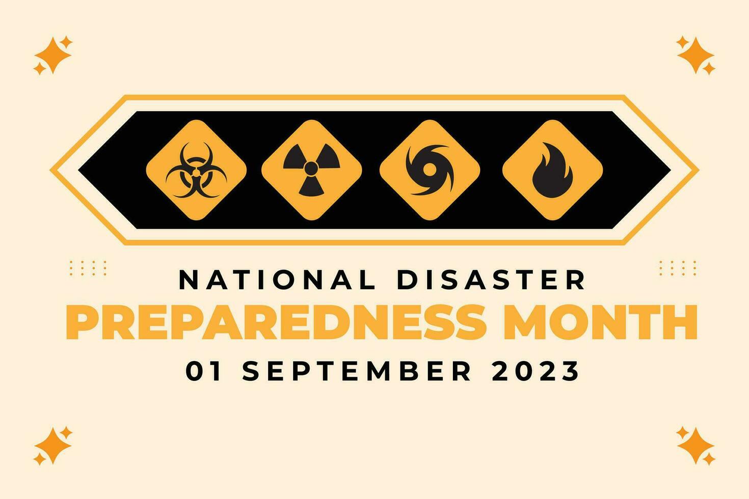 Disaster Preparedness Month vector