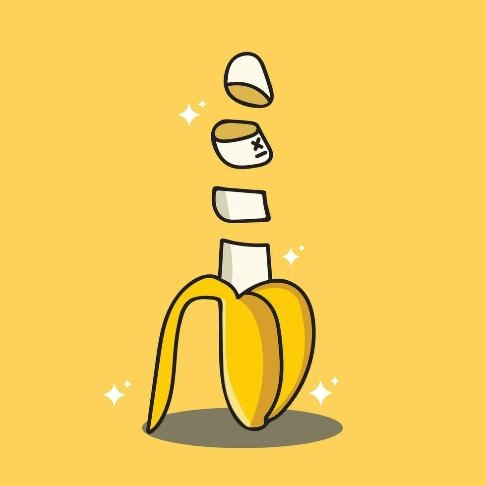 Banana Vector, Banana Icon, Banana Flat Design vector