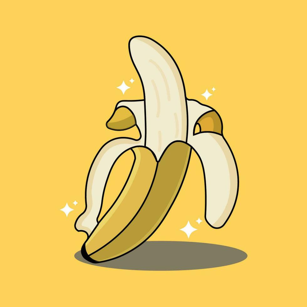 Banana Vector, Banana Icon, Banana Flat Design vector