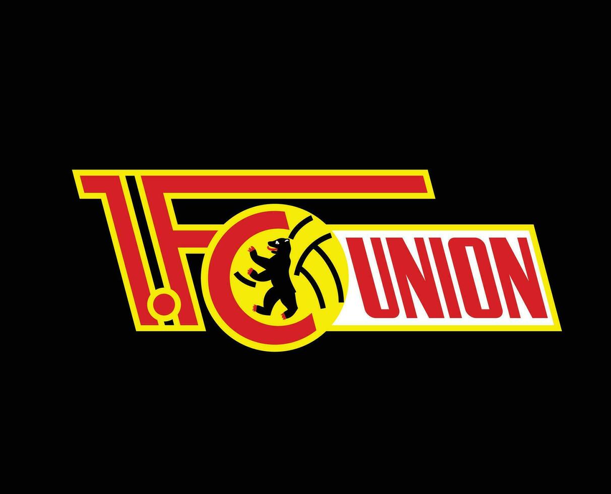 Union Berlin Club Logo Symbol Football Bundesliga Germany Abstract Design Vector Illustration With Black Background