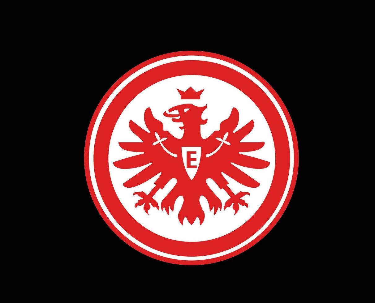 Eintracht Frankfurt Club Logo Symbol Football Bundesliga Germany Abstract Design Vector Illustration With Black Background