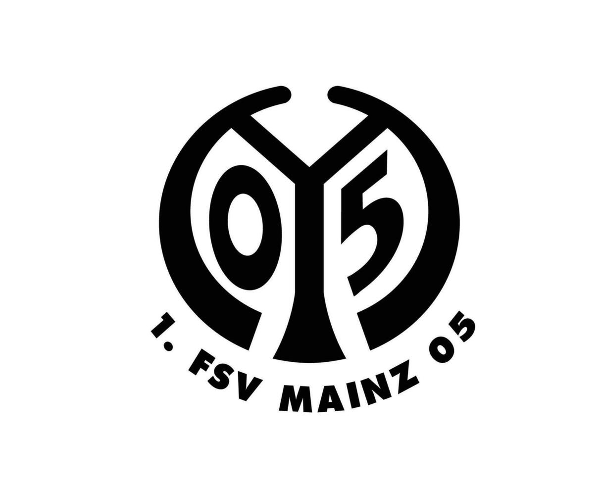 Maguncia 05 club logo símbolo negro fútbol americano bundesliga Alemania resumen diseño vector ilustración