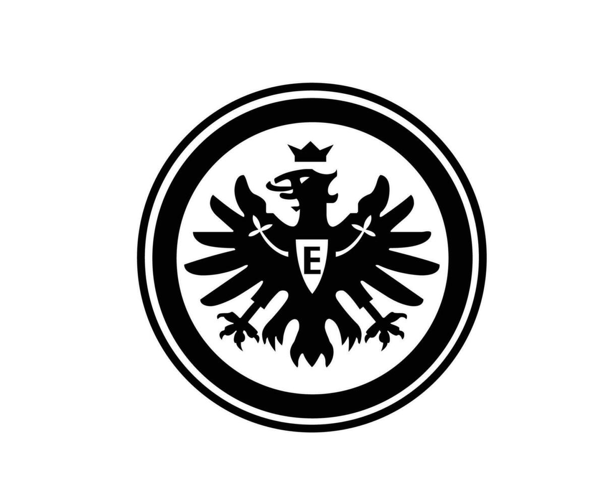 eintracht frankfurt club logo símbolo negro fútbol americano bundesliga Alemania resumen diseño vector ilustración