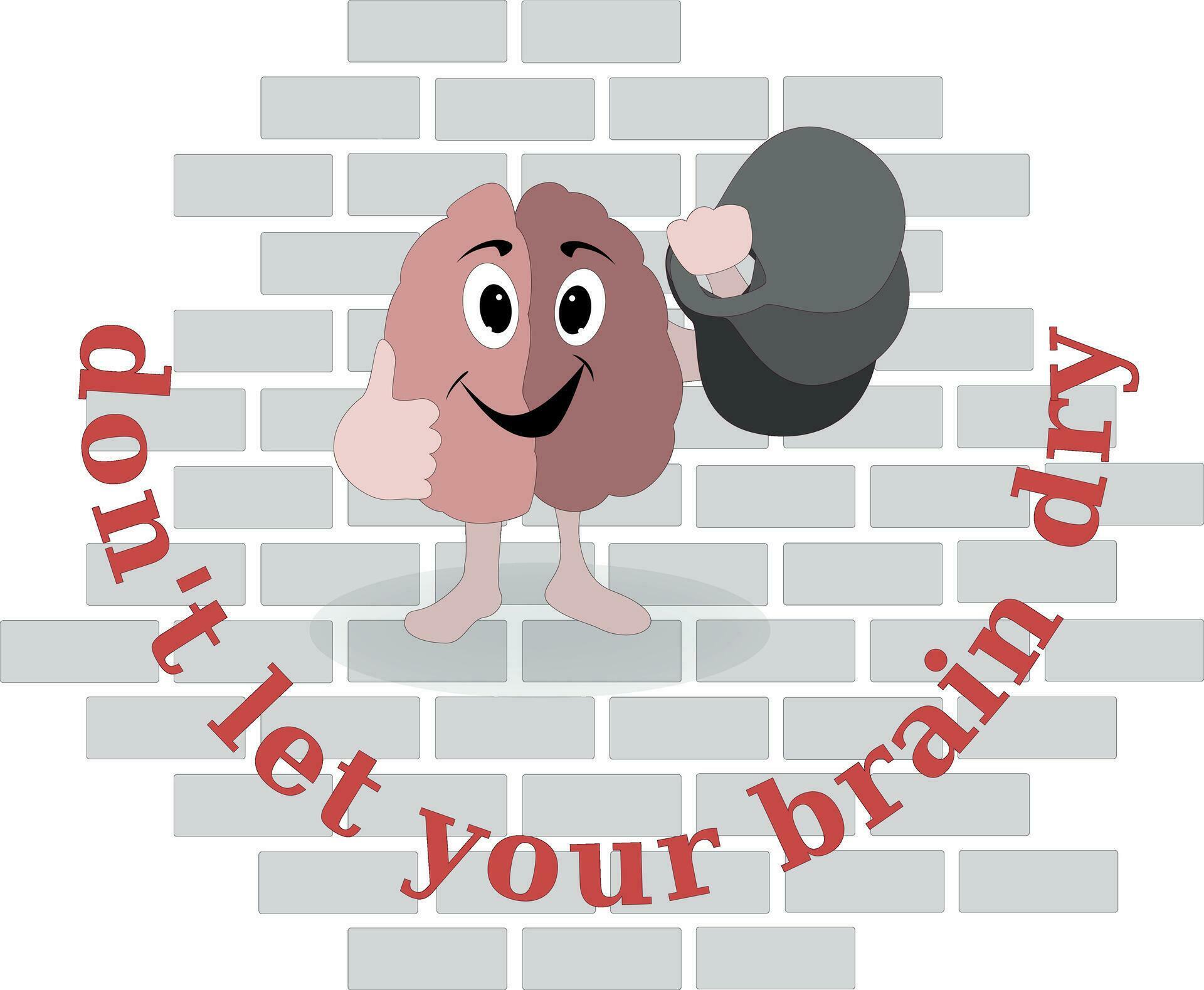 Vector image of Boxing gloves in the form of a brain 27854611 Vector