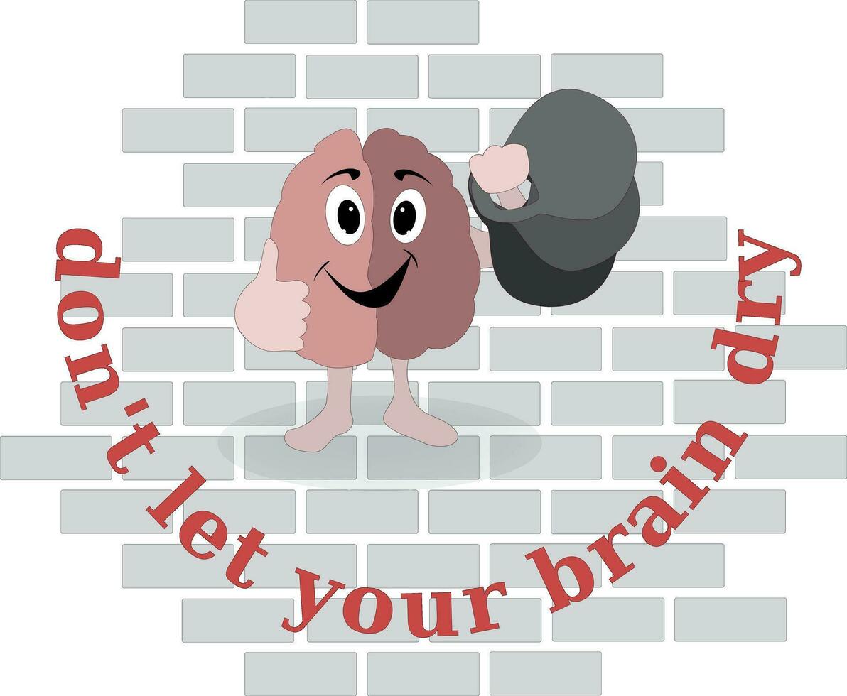 Vector image of Boxing gloves in the form of a brain